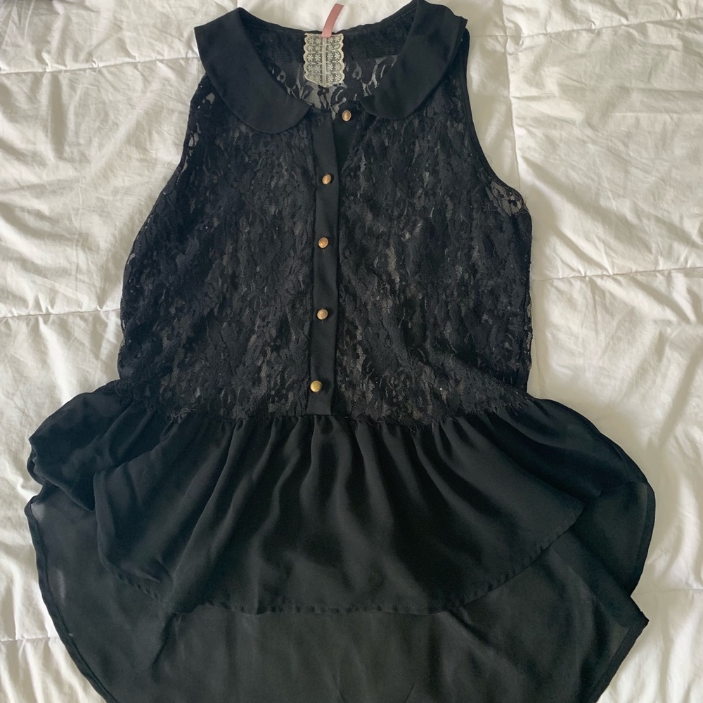 Black lace top